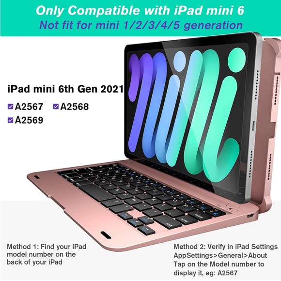 Tablets & Accessories Nwt Ipad Mini 6 Case Keyboard With 13 Clamshell